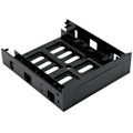 Miniatyrbillede 1 af 5: 5,25 tommer CD-Plads til 3,5 tommer 2,5 tommer SATA HDD Mobil Rack Beslag Kabinet Sort til PC