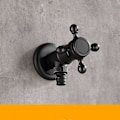 Miniatyrbillede 3 af 5: Udendørs moderne sort bronze enkelt koldt vandhane udendørs havevæg bibcock hane badeværelse vaskemaskine moppehaner (farve: Jy04b) zd.14