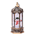 Miniatyrbillede 1 af 5: Julelanterne i europæisk retro-stil - Juletræ/Snemand LED-bærbar natlampe til hjemmet - Dekorationer til ophængning 3