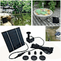 Miniatyrbild 1 av 4: Solcellsfontän Vattenpump Fågelbad Utomhusfontän för Trädgård Liten Damm Pool ZD b2
