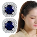 Miniatyrbillede 2 af 2: Rhinestone Stud Øreringe, Dame Øreringe, Geometriske Stud Øreringe, Ørestikker Til Fødselsdag
