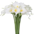 Miniatyrbillede 1 af 3: 20 stk. Kunstige Calla Silkeblomster Simuleringsbuket 12,6\" Til Hjem Køkken Og Bryllupper white