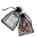 Miniatyrbillede 5 af 5: 100 stk. 4x6\" (10x15cm) Gennemsigtige Gaveposer med Snøre, Sort Organza Bryllup