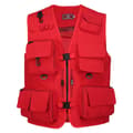 Fiskefotografering Väst Sommar Multi Fickor Mesh Jackor Snabbtorkande Väst -CNHA red