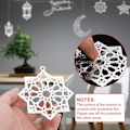 Pikkukuva 4 / 4: Eid Mubarak -koristeet Ramadanin koristeet Mubarak Eid -riipukset Ramadanin kuun ja tähden merkit kotiin Eid-juhliin silver a