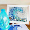 Miniatyrbild 1 av 5: Havsglaskonstset, Havsglaskonstset för Vuxna, Harts Havsglaskonstset, DIY Harts Strandkonstset, Havsglaskonst Foto Ram Present b