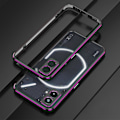 Pikkukuva 1 / 5: Suojaava Kotelokehys ja Kamerakehys Nothing Phone 2:lle - Läpinäkyvä Kiiltävä Aurora-Kannenkehys Linssin Suoja Nothing Phone 2:lle black-purple