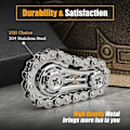 Miniatyrbillede 3 af 5: Cool Sprockets Fidget Kæde, Saml Fidget Spinner Ring Legetøj til Børn og Voksne, Metal Fidget Sensory Cykelkæde Gear Cube, EDC Nyhed Stressaflastning