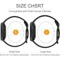 Miniatyrbild 4 av 5: [3-pack] Armband Kompatibel med Fitbit Versa 3 Armband/Fitbit Sense Armband/Fitbit Versa 4 / Fitbit Sense 2, Mjuk Silikon Ersättningsarmband för Fitbit Vers black*white*wine red large