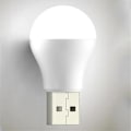 Miniatyrbilde 1 av 5: USB LED-pære 3W Bærbar LED-lampe 5V Boklys Energibesparende Nødlampe Utendørs Campinglys Innendørs Leselys 02 white