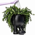 Miniatyrbillede 1 af 5: Sjov vase, der tisser, nyhedspotte til at tisse, potte til at tisse, sukkulente potter med dræn sort/hvid -GSL white without plant