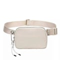 Miniatyrbilde 1 av 3: Fanny Packs for Kvinner og Menn, Grå Crossbody Fanny Pack, Unisex Mini Belteveske med Justerbar Stropp, Mote Cross Body Midjepakke for Reiser Avslappet R beige