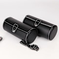 Miniatyrbillede 4 af 5: (Sort) - Rejse Ur Organizer Etui - Kunstlæder Rulle