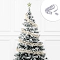 Miniatyrbilde 5 av 5: Julebånd med LED-lysstreng, julepynt, pynt til juletreet, anheng, gaver, gullstemplet dobbeltlagsbånd a