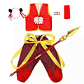 Miniatyrbilde 3 av 5: Devil Boy Eventfest-Antrekk i samme stil som Nezha-klær Cosplay Anime-opptreden Jumpsuit 170cm