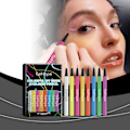 Miniatyrbild 5 av 5: Flytande matt eyeliner-set med 8 färger, vattentät, långvarig, snabbtorkande, slät utan fläckar, färgad flytande eyeliner-penna, pigmenterad eyeliner 1pc