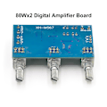 Miniatyrbild 5 av 5: XH-M567 DC 12-24V 80Wx2 Digital Audio TPA3116D2 Diskant Basreglerande Förinställd Dubbelkanalig Förstärkare