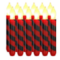 Miniatyrbillede 1 af 5: 12 Pak Julelys Tapers Flammeløse Lys Blinkende Batteridrevne Julelys black