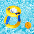 Miniatyrbild 3 av 4: Pool Floats Toys Games Set - Flytande basketkorg uppblåsbar Cross Ring Toss Game Toys för barn Vuxna Simbassäng Vattenspel -GSLA