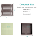 Miniatyrbillede 4 af 5: Sticky Note Holder med Stencil, Sticky Note Dispenser Kompatibel med Post-It Note, Post It Note Organizer til 3x3 Selvklæbende Noteblokke 2pcs