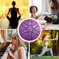 Miniatyrbillede 3 af 4: Mini hul tromme 3 \"6 tone stål tunge tromme hul tromme Lotus tromme percussion engros tom tromme børns bærbare musikinstrumenter -GSL violet