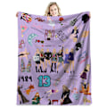 Miniatyrbild 3 av 5: Berömd sångare flanellfilt Taylor Swift presentfilt luftkonditioneringsfilt napfilt täcke kändisfilt 100*150cm