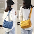 Miniatyrbillede 3 af 5: Popularate Taske, Nylon Skuldertaske, Klassisk Luksus Crossbody Taske claret