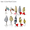 Miniatyrbillede 2 af 5: 10 stk. Fiskeskeer Lokker & Agner Holdbare Hård Metal Spinner Agner til Ferskvand & Saltvand 3