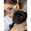 Miniatyrbillede 2 af 5: AIEYEZO Rimless Y2K Solbriller til Kvinder og Mænd Oversized Fashion Wrap Around Rammeløse Solbriller blue