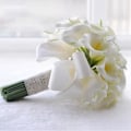 Miniatyrbillede 2 af 3: 20 stk. Kunstige Calla Silkeblomster Simuleringsbuket 12,6\" Til Hjem Køkken Og Bryllupper white