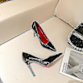 Miniatyrbild 1 av 5: Kvinnor Röda Sulor Pumps Nya Sexiga Botten Spetsiga Tå Svarta Tunna Höga Klackskor 8cm 10cm 6cm Grunda Sexiga Bröllopsskor Maj 5.30 43