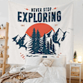 Pikkukuva 1 / 4: Amerikkalainen Aakkosten Tapetti Vuodepeite Piknik-Peite Seinäkoriste Ranta-Peite Pöytäliina 2 150x200 slim