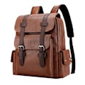 Miniatyrbillede 2 af 5: Læder Laptop Rygsæk Til Mænd, Arbejde Business Rejse Kontor Rygsæk College Bookbag, Casual Computer Rygsæk Passer Notebook 15.6 Tommer