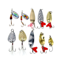 Miniatyrbillede 1 af 5: 10 stk. Fiskeskeer Lokker & Agner Holdbare Hård Metal Spinner Agner til Ferskvand & Saltvand 3