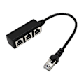 Miniatyrbillede 5 af 5: Ethernet RJ45 Splitter Kabeladapter 1 til 3 Port LAN Netværk Stikkontakt til Netværksudvidelse Dropshipping