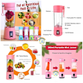 Miniatyrbillede 4 af 4: Mini Bærbar Kop Saftpresser Elektrisk Blender Madprocessor Smoothie Maker Mixer blue