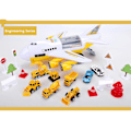 Miniatyrbillede 5 af 5: Badelegetøj Konstruktionstrucks Billegetøjssæt Med Hjultransport Cargo Flyvemaskine