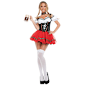 Miniatyrbilde 1 av 5: 15% Rabatt Sexy Oktoberfest Øl-Jente Kostyme Tysk Bayerisk Dirndl Kjole Karneval for Kvinner Hot red m