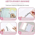 Miniatyrbillede 4 af 5: A6 Penge Budget Ringbind -organiser Binder Med Lommer, Kontant Stopning Budget Tegnebog Planlægger Binder Til Kontantbesparelse B -CHN