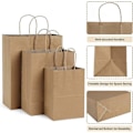 Miniatyrbilde 2 av 4: Brune Papirposer Med Håndtak 15x8x21cm Kraftpapirposer 10 Stk Bulk Gaveposer Handleposer Festposer