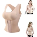 Miniatyrbillede 1 af 5: 3 i 1 Talje-træner BH, Talje-knappet BH Shapewear, Talje-træner Vest til Kvinder Underbryst Korset Kropsformer beige m