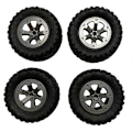 Miniatyrbillede 1 af 5: Bluey Legetøj 4 stk. Opgraderingshjul Reservedele til 1/16 WPL B14 C24 Militær Truck RC Bil