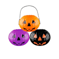 Pikkukuva 2 / 5: Halloween-makeiset 3 kpl Alloween-koristettava taittuva ja irrotettava 2,5 litran ämpäri Keskikokoinen PP-karkkipussiämpäri