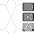 Miniatyrbillede 5 af 5: 2 stk. arkfastgørelsesstropper - Justerbare krydsstropper til lagen - Elastiske bånd til lagenholder - GSLA white