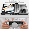 Miniatyrbild 5 av 5: Klarfodral för Samsung Galaxy Z Fold 6 med S Pen-hållare & Flat Hinge Protector & Stativ, Smalt PC All-Inclusive Stötsäkert Fodral black
