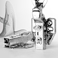 Miniatyrbillede 4 af 5: 10 stk. Dørhængsler Skab, rustfrit stål Skabshængsler, tykkelse hardware tilbehør metallic silver full overlay