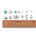 Miniatyrbillede 3 af 5: 1 æske DIY 8 sæt Boho skalperler strand charme ankelkæde armbåndsfremstillingskit justerbar fodkæde smykker med søstjerne skal charme turkis sten