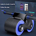 Miniatyrbillede 3 af 5: Abdominal Hjul Automatisk Tilbagefald AB Roller Multifunktionel Muskelrulle Hjul blue  black