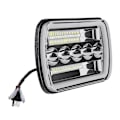 Miniatyrbillede 1 af 5: 5x7' 7x6' LED Forlygter Hi-Lo Beam Halo DRL Til Jeep Cherokee XJ Wrangler YJ
