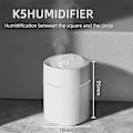 Miniatyrbillede 2 af 5: Aromaterapi Luftfugter Bil Mini Desktop USB Husholdning Virksomhed Sød Kæledyr Lydløs Gave Luftfugter